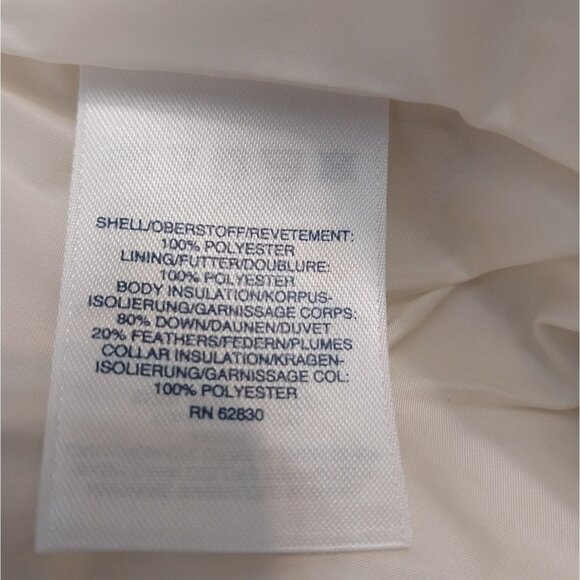 New Land's End Down Feather Puffer Vest Fair Isle Snowflake Gray/White Sz XL/T - - Picture 7 of 10